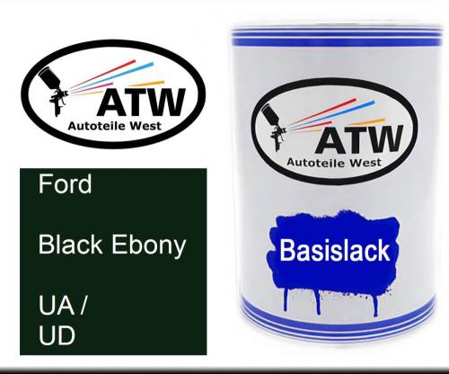 Ford, Black Ebony, UA / UD: 500ml Lackdose, von ATW Autoteile West.